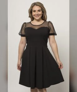 Social Butterfly Collection Black Or White Lace Detail Dress