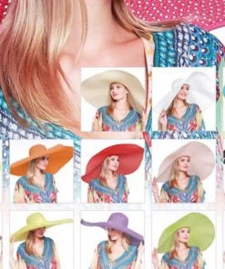 Social Butterfly Collection New Arrivals Oversized Beach Resort Wide Brim Hat