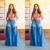 Social Butterfly Collection New Arrivals Blue Denim Jean Blue Palazzo Wide Leg Pants 2 Social Butterfly Collection New Arrivals Blue Denim Jean Blue Palazzo Wide Leg Pants