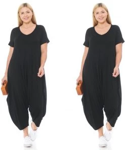 Social Butterfly Collection Black Plus Size Romper Jumpsuit New Arrivals