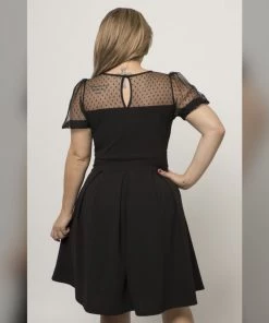 Social Butterfly Collection Black Or White Lace Detail Dress
