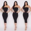 Social Butterfly Collection New Arrivals Black Plus Size Strapless Tube Top Dress 2 Social Butterfly Collection New Arrivals Black Plus Size Strapless Tube Top Dress