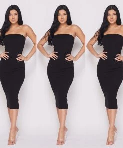 Social Butterfly Collection New Arrivals Plus Size Black Strapless Tube Top Dress 25 Social Butterfly Collection New Arrivals Plus Size Black Strapless Tube Top Dress