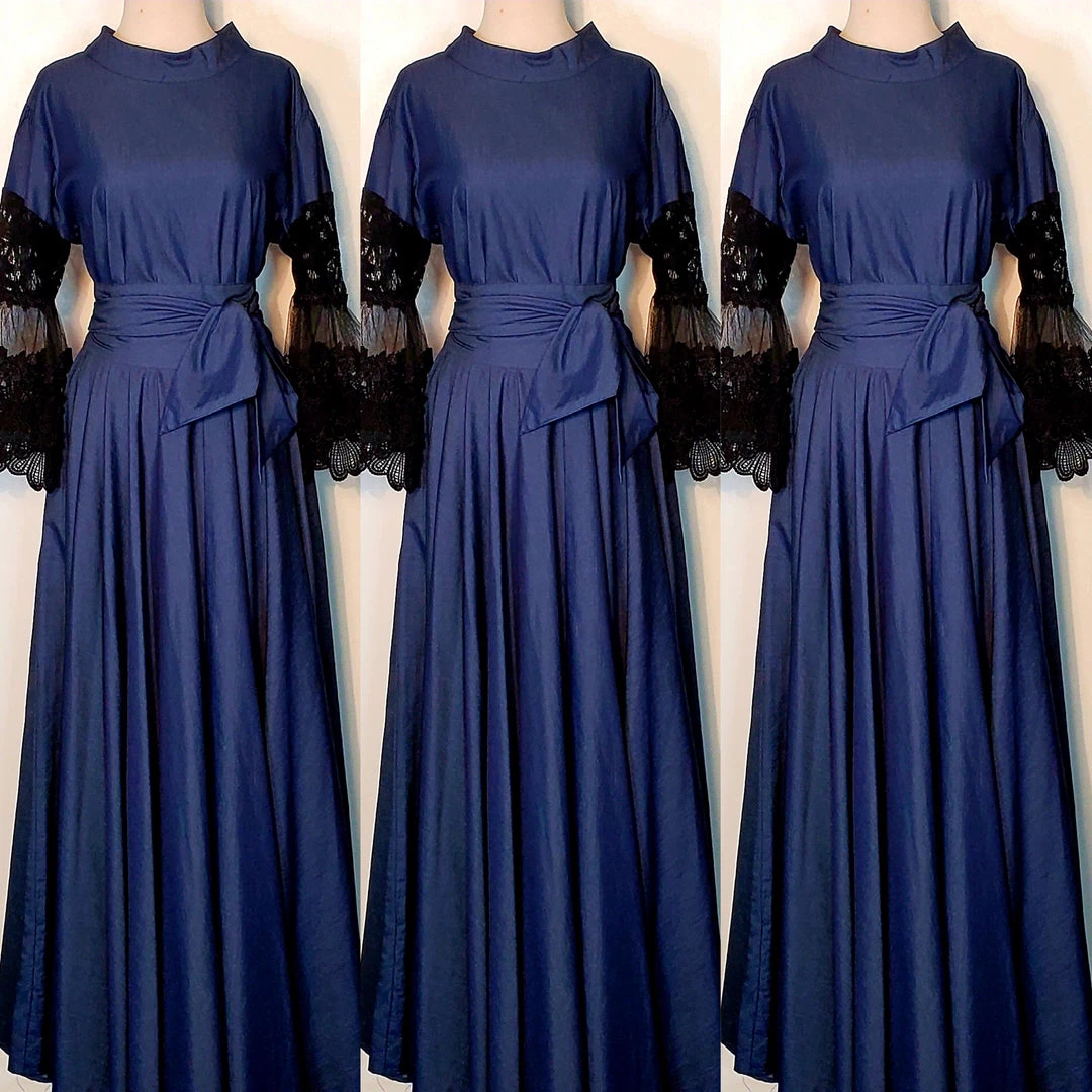 Social Butterfly Collection Denim Black Lace Sleeve Maxi Dress New Arrivals 6 Social Butterfly Collection Denim Black Lace Sleeve Maxi Dress New Arrivals