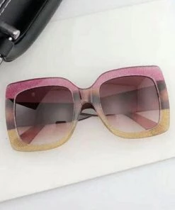 Social Butterfly Collection Square Oversized Multi Color Sunglasses New Arrivals