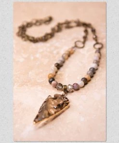 Social Butterfly Collection Bead Arrowhead Pendant Necklace