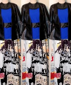 Social Butterfly Collection Black Puffy Sleeve Faux Leather Jacket Sale 47 Social Butterfly Collection Black Puffy Sleeve Faux Leather Jacket Sale