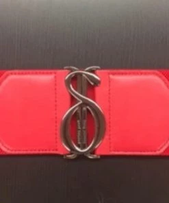 Social Butterfly Collection Red Black Or Light Brown Antique Buckle Stretchy Belt New Arrivals