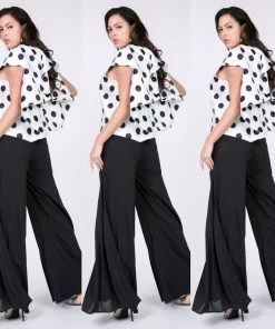 Social Butterfly Collection White Black Polka Dot Cascading Back Jacket 20 Social Butterfly Collection White Black Polka Dot Cascading Back Jacket