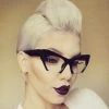 Social Butterfly Collection Cat Eye Semi Rimless Glasses