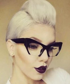 Social Butterfly Collection Cat Eye Semi Rimless Glasses