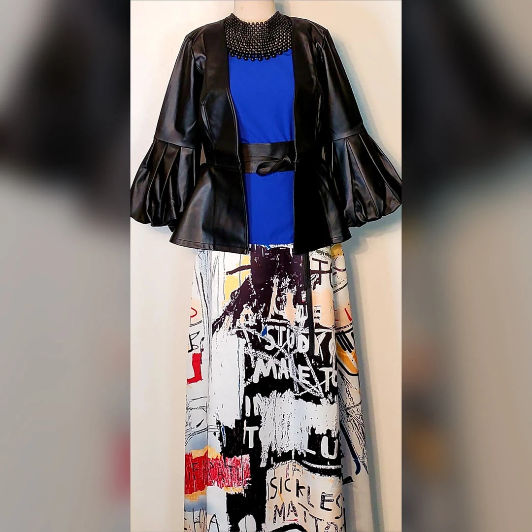 Social Butterfly Collection Black Puffy Sleeve Faux Leather Jacket Sale 22 Social Butterfly Collection Black Puffy Sleeve Faux Leather Jacket Sale