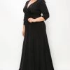 Social Butterfly Collection Black Faux Wrap Maxi Dress New Arrivals