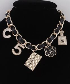 Social Butterfly Collection New Arrivals Black Ribbon Gold Or Silver Charm Necklace