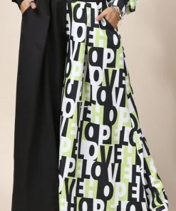 Social Butterfly Collection Black Color Print Palazzo Pants