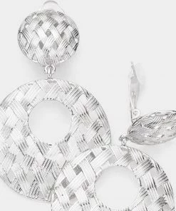 Social Butterfly Collection Sale Clip On Silver Basket Weave Earrings 7 Social Butterfly Collection Sale Clip On Silver Basket Weave Earrings
