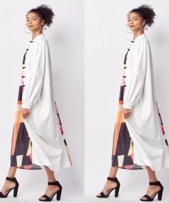 Social Butterfly Collection Plus Size Print Color Block Vintage Dress New Arrivals