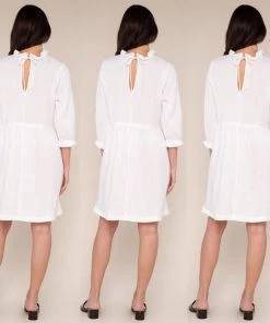 Social Butterfly Collection Sale Off White Gauzy Baby Doll Dress