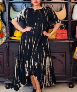 Social Butterfly Collection New Arrivals Black Taupe Tie Dye Handkerchief Dress 30 Social Butterfly Collection New Arrivals Black Taupe Tie Dye Handkerchief Dress