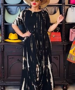 Social Butterfly Collection New Arrivals Black Taupe Tie Dye Handkerchief Dress 46 Social Butterfly Collection New Arrivals Black Taupe Tie Dye Handkerchief Dress