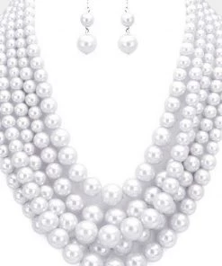 Social Butterfly Collection Five Strand Pearl Necklace Available Several Colors New Arrivals