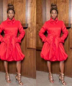 Social Butterfly Collection Regal Red Modern Day Coat Dress