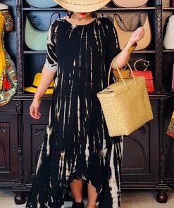 Social Butterfly Collection New Arrivals Black Taupe Tie Dye Handkerchief Dress 32 Social Butterfly Collection New Arrivals Black Taupe Tie Dye Handkerchief Dress