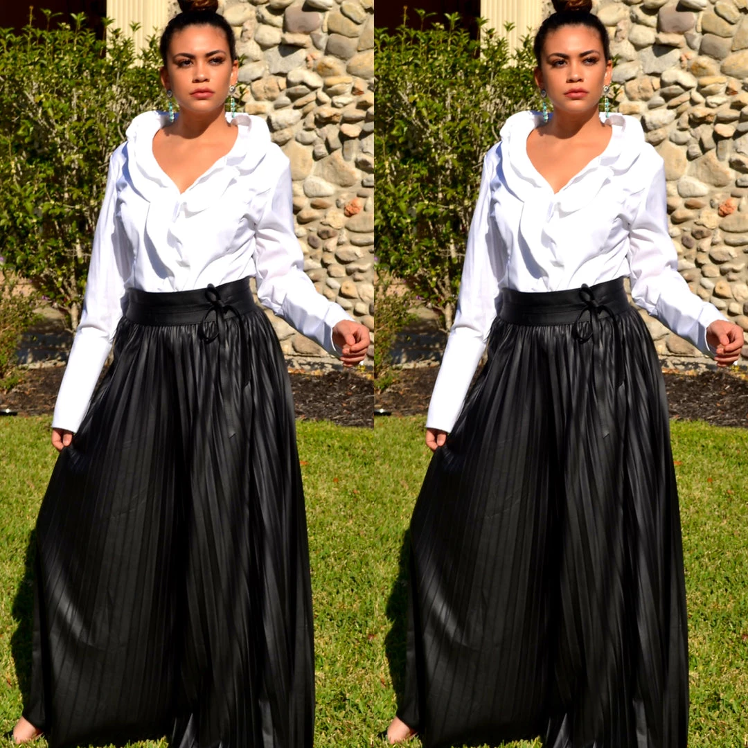 Social Butterfly Collection White Ruffle Neckline Top 7 Social Butterfly Collection White Ruffle Neckline Top