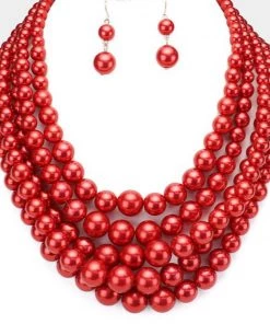 Social Butterfly Collection Five Strand Pearl Necklace Available Several Colors New Arrivals