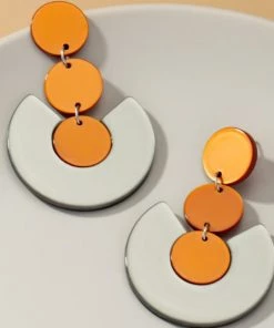 Social Butterfly Collection Brown Grey Circle Earrings New Arrivals