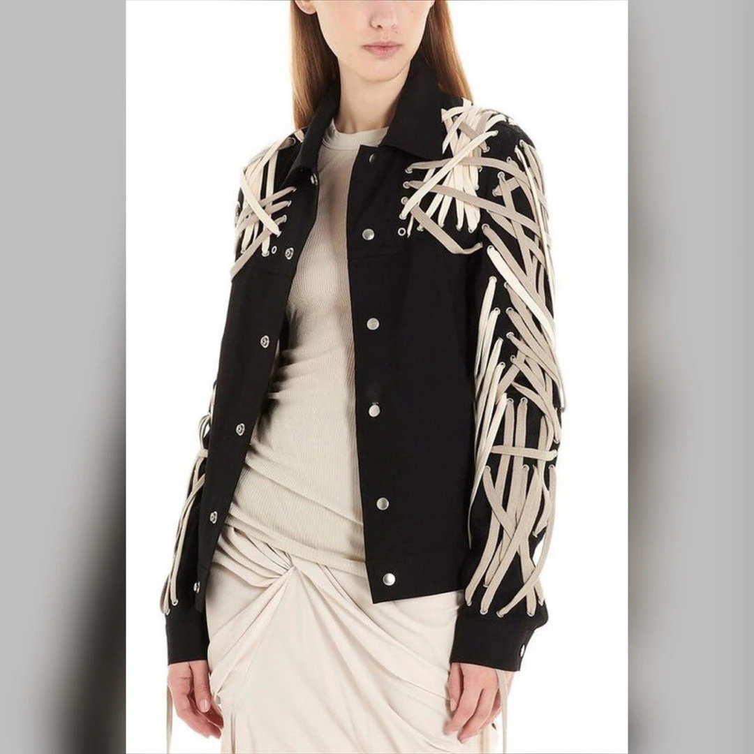 Social Butterfly Collection Sale Black Jacket With Lace Up Drawstring Detailing 4 Social Butterfly Collection Sale Black Jacket With Lace Up Drawstring Detailing