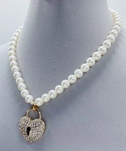 Social Butterfly Collection Pearl Lock Heart Necklace New Arrivals 14 Social Butterfly Collection Pearl Lock Heart Necklace New Arrivals