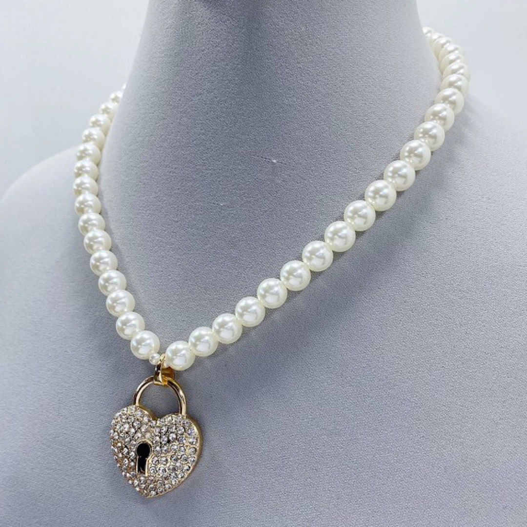 Social Butterfly Collection Pearl Lock Heart Necklace New Arrivals 7 Social Butterfly Collection Pearl Lock Heart Necklace New Arrivals