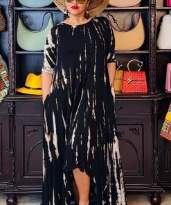 Social Butterfly Collection New Arrivals Black Taupe Tie Dye Handkerchief Dress 51 Social Butterfly Collection New Arrivals Black Taupe Tie Dye Handkerchief Dress