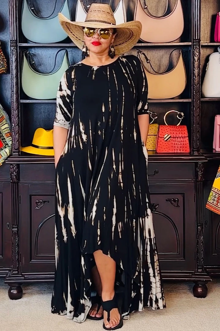Social Butterfly Collection New Arrivals Black Taupe Tie Dye Handkerchief Dress 26 Social Butterfly Collection New Arrivals Black Taupe Tie Dye Handkerchief Dress