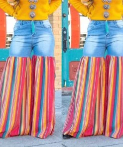 Social Butterfly Collection Distressed Light Denim Red Multi Color Palazzo Wide Leg Jeans New Arrivals 35 Social Butterfly Collection Distressed Light Denim Red Multi Color Palazzo Wide Leg Jeans New Arrivals