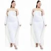 Social Butterfly Collection White Two Piece Form Fitted Dress Duster Set