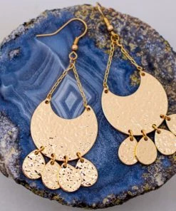 Social Butterfly Collection New Arrivals Silver Or Gold Hammered Teardrop Earrings