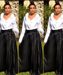 Social Butterfly Collection White Ruffle Neckline Top