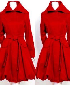 Social Butterfly Collection Regal Red Modern Day Coat Dress