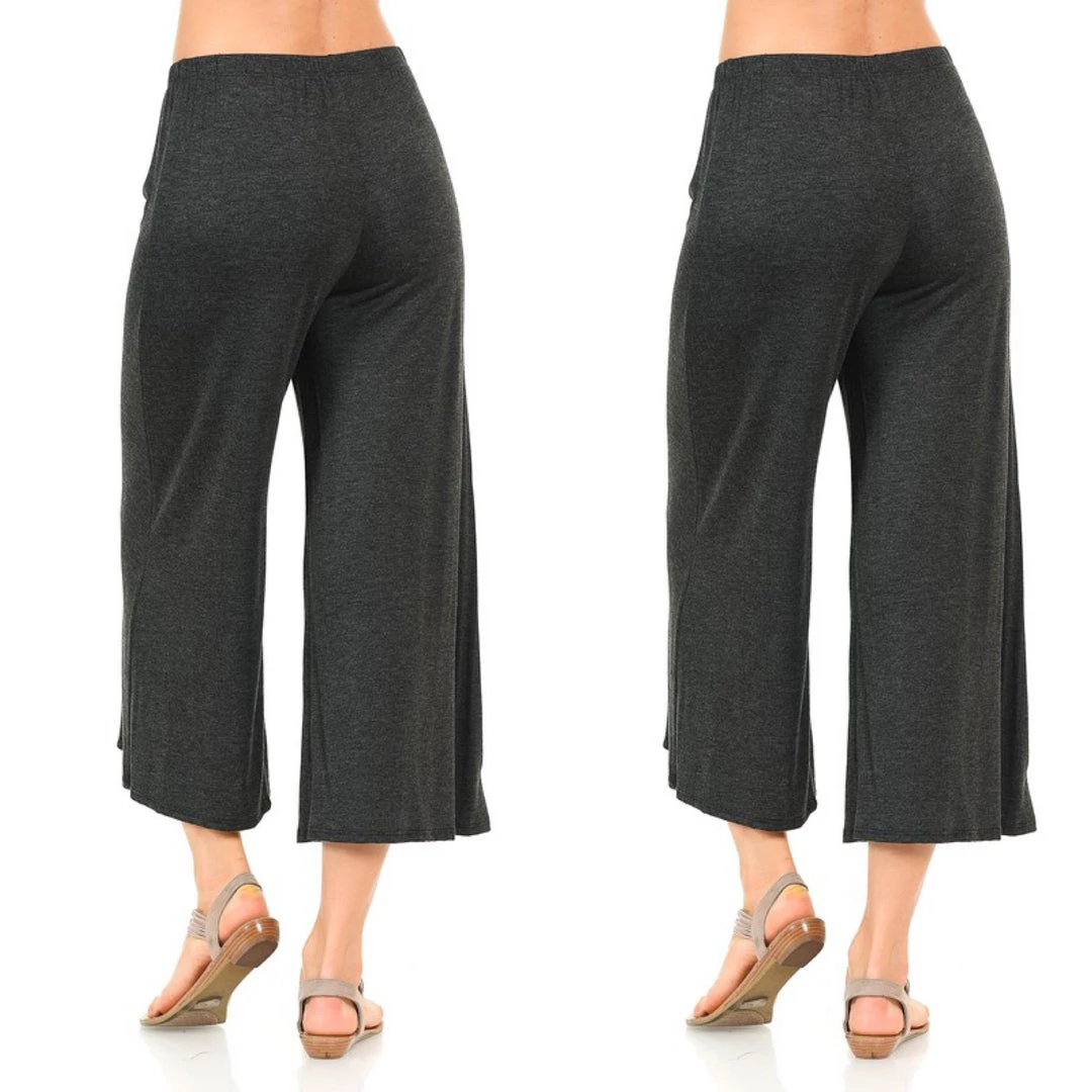 Social Butterfly Collection Plus Size Gray Culotte Pants 5 Social Butterfly Collection Plus Size Gray Culotte Pants