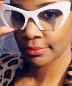 Social Butterfly Collection Cat Eye Semi Rimless Glasses