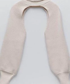 Social Butterfly Collection Accessories Turtleneck Sweater Scarf With Sleeves