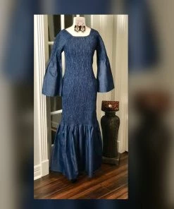 Social Butterfly Collection Beautiful Mermaid Style Kimono Sleeve Denim Blue Jean Dress New Arrivals 13 Social Butterfly Collection Beautiful Mermaid Style Kimono Sleeve Denim Blue Jean Dress New Arrivals