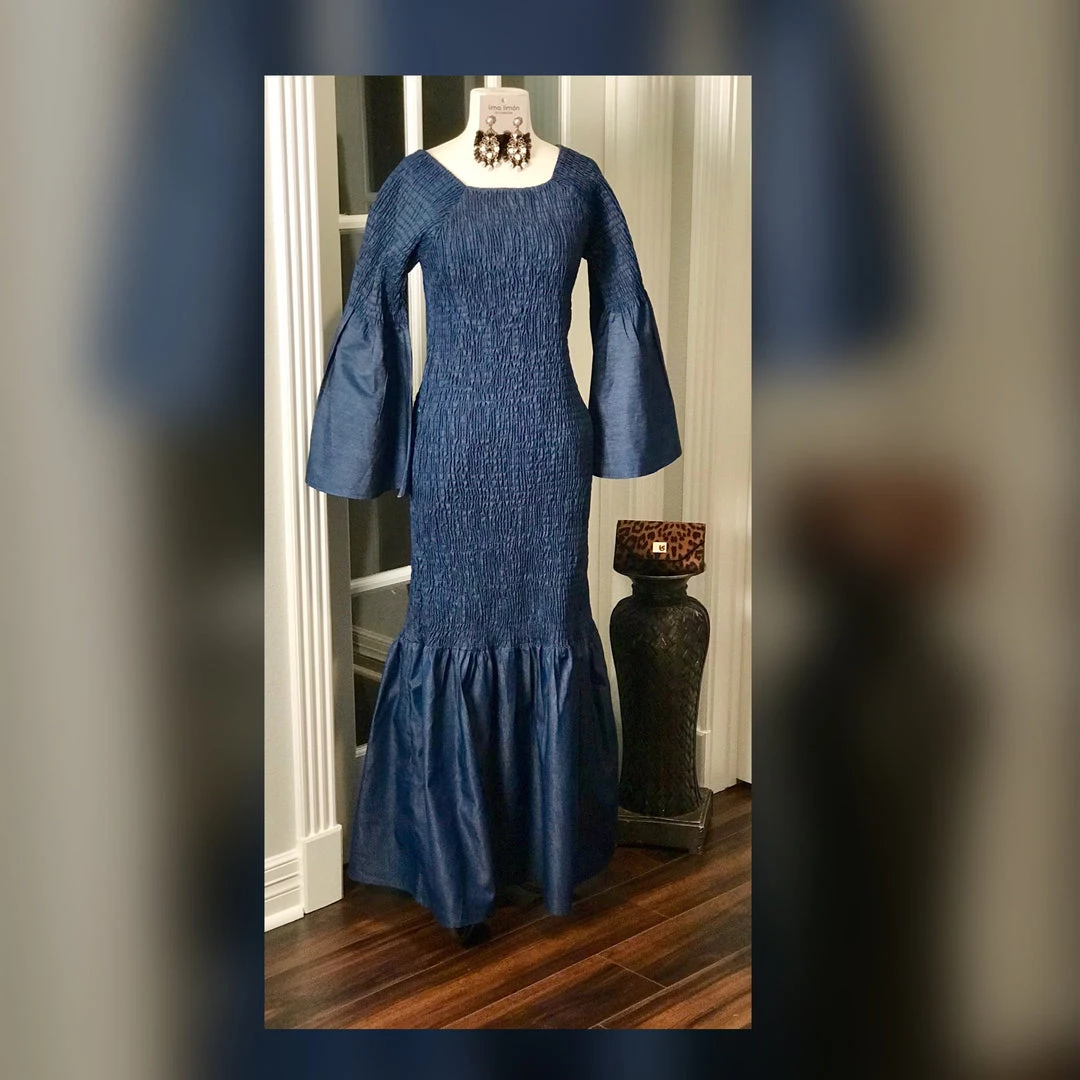 Social Butterfly Collection Beautiful Mermaid Style Kimono Sleeve Denim Blue Jean Dress New Arrivals 7 Social Butterfly Collection Beautiful Mermaid Style Kimono Sleeve Denim Blue Jean Dress New Arrivals