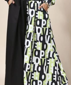 Social Butterfly Collection Black Color Print Palazzo Pants