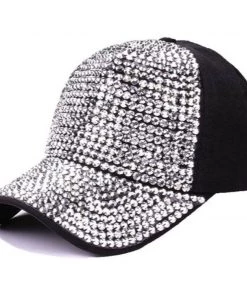 Social Butterfly Collection New Arrivals Black Bling Fashion Cap