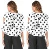 Social Butterfly Collection White Black Polka Dot Cascading Back Jacket