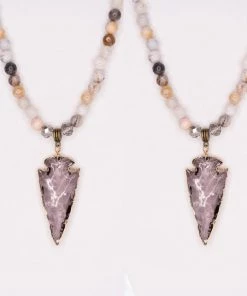 Social Butterfly Collection Bead Arrowhead Pendant Necklace