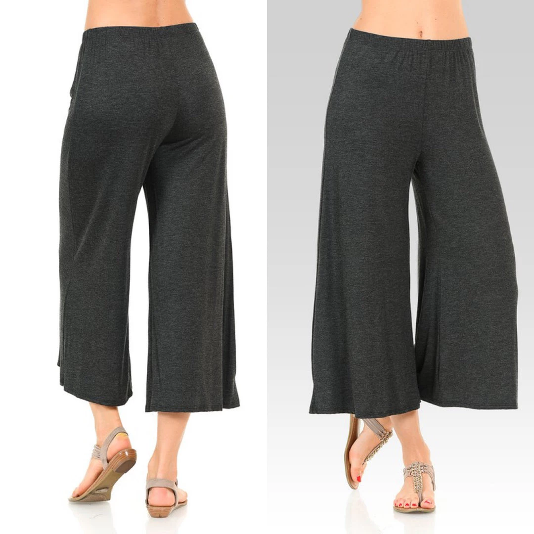 Social Butterfly Collection Plus Size Gray Culotte Pants 7 Social Butterfly Collection Plus Size Gray Culotte Pants